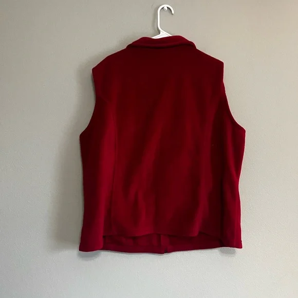 COLUMBIA Steens Mountain Fleece Vest Mens Red Full Zip Outdoor Hiking 3XL - Picture 5 of 5